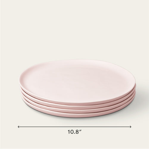Dinner plates dinnerware by Fable Home, shown in a blushpink finish. – #blushpink