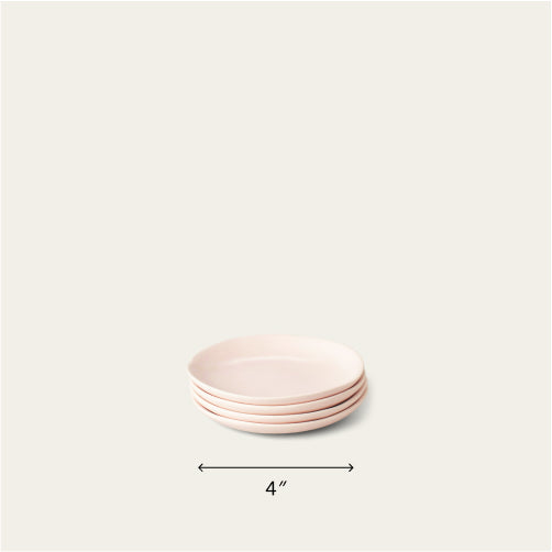 Little plates dinnerware by Fable Home, shown in a blushpink finish. – #blushpink