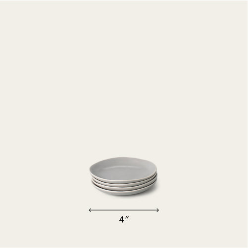 Little plates dinnerware by Fable Home, shown in a dovegray finish. – #dovegray
