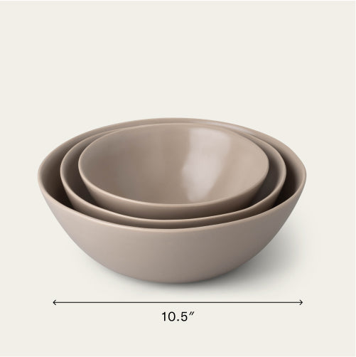 Nested serving bowls dinnerware by Fable Home, in a deserttaupe color. – #deserttaupe