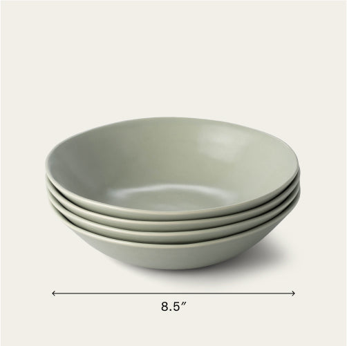 Pasta bowls dinnerware by Fable Home, in a beachgrassgreen color. – #beachgrassgreen