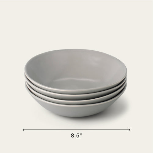 Pasta bowls dinnerware by Fable Home, in a dovegray color. – #dovegray