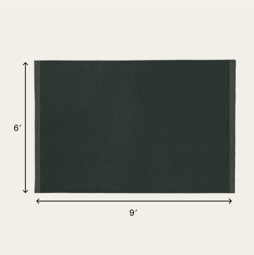 Wool Rug - Forest Green / Large - 6 x 9’ / Without Mat