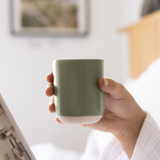 Cappuccino cups drinkware by Fable Home, in a beachgrassgreen color. – #beachgrassgreen
