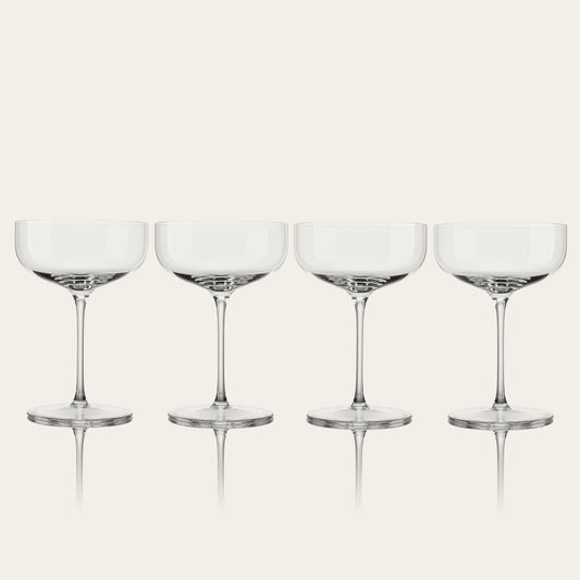 Coupe glasses glassware by Fable Home, in a clear color. – #clear