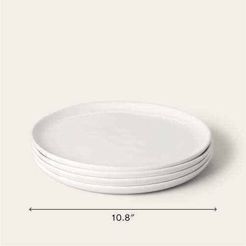 Dinner plates dinnerware by Fable Home, shown in a cloudwhite finish. – #cloudwhite