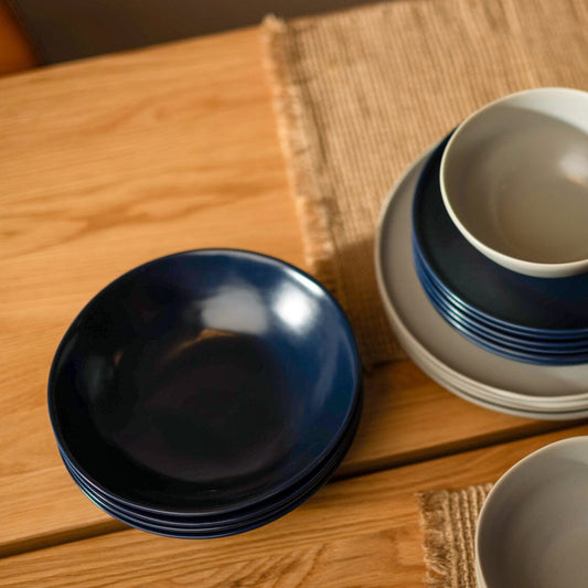 Dinnerware set bundles by Fable Home, in a midnightblue color. – #midnightblue