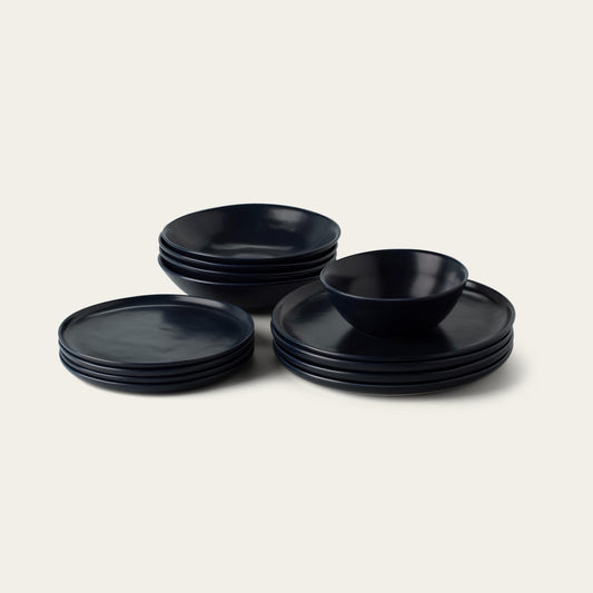 Dinnerware set bundles by Fable Home, in a midnightblue color. – #midnightblue