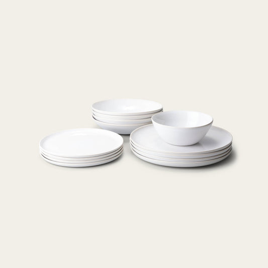 Dinnerware set bundles by Fable Home, in a pearlwhite color. – #pearlwhite