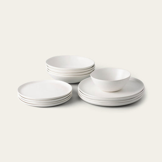 Dinnerware set bundles by Fable Home, in a speckledwhite color. – #speckledwhite