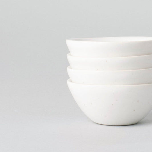 Little bowls dinnerware by Fable Home, in a speckledwhite color. – #speckledwhite