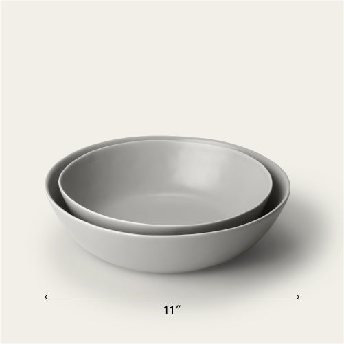 Low serving bowls serveware by Fable Home, in a dovegray color. – #dovegray