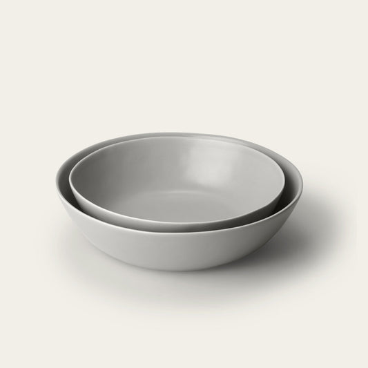Low serving bowls serveware by Fable Home, in a dovegray color. – #dovegray
