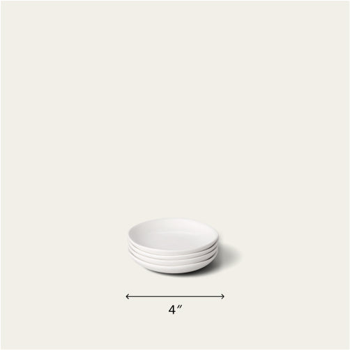 Little plates dinnerware by Fable Home, shown in a cloudwhite finish. – #cloudwhite