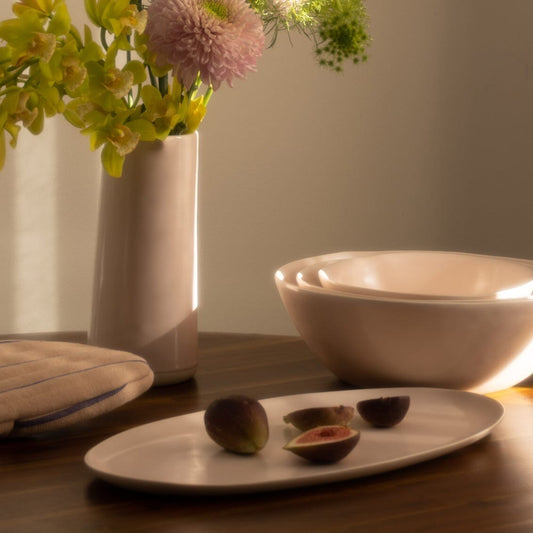 Oval serving platter dinnerware by Fable Home, in a blushpink color. – #blushpink