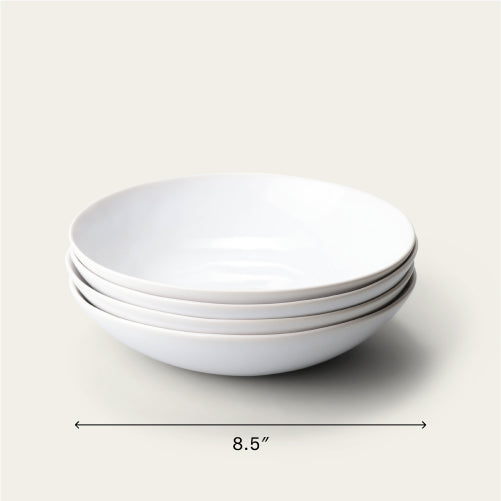 Pasta bowls dinnerware by Fable Home, in a pearlwhite color. – #pearlwhite