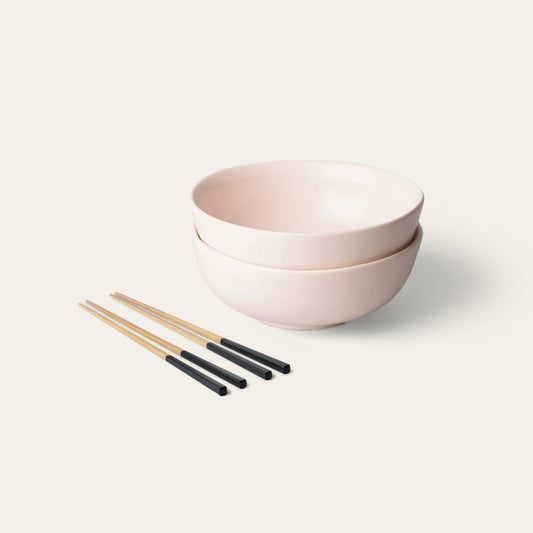 Ramen set bundles by Fable Home, in a blushpink/ashblack color. – #blushpink/ashblack