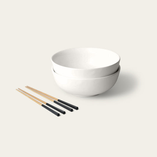 Ramen set bundles by Fable Home, in a speckledwhite/ashblack color. – #speckledwhite/ashblack