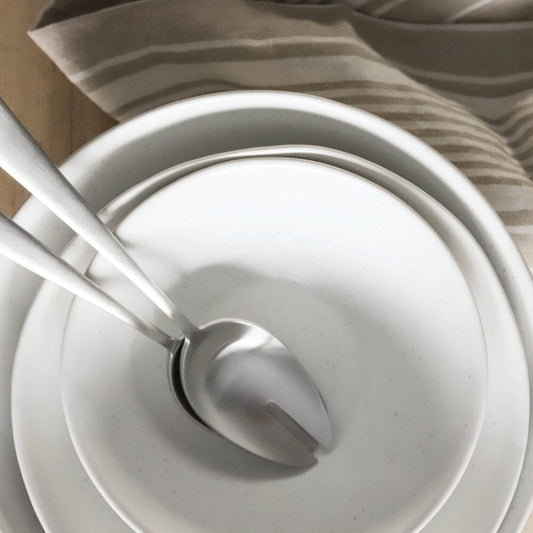 Serving ceramics set bundles by Fable Home, in a speckledwhite color. – #speckledwhite
