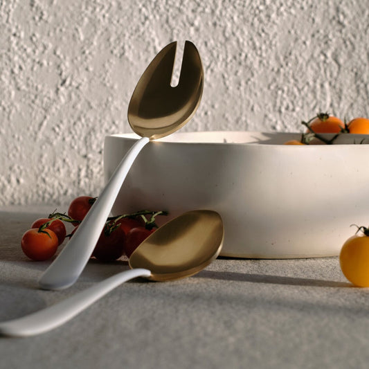 Serving spoons flatware by Fable Home, in a goldandwhite color. – #goldandwhite
