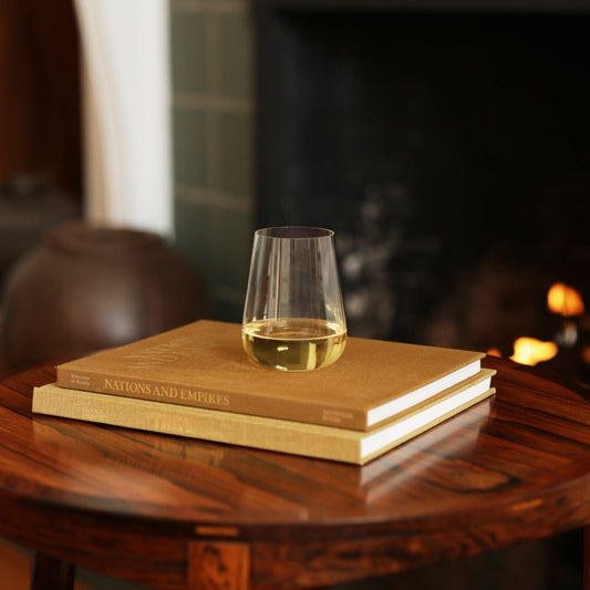 Stemless wine glasses glassware by Fable Home, in a clear color. – #clear