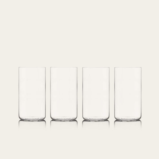 Tall glasses pro glassware by Fable Home, shown in a clear finish. – #clear