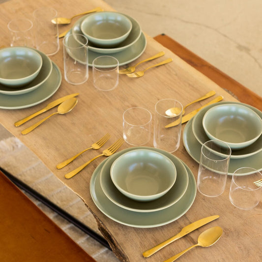 Pasta bowls dinnerware by Fable Home, in a beachgrassgreen color. – #beachgrassgreen