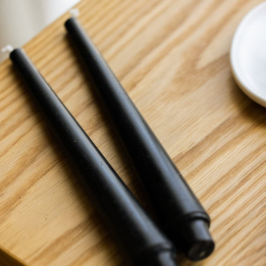 Taper candles decor by Fable Home, in a short/black color. – #short/black
