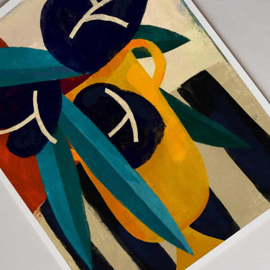 Black Flowers Print - 18 x 24" wall art by Fable Home, shown in a withoutframe finish. – #withoutframe