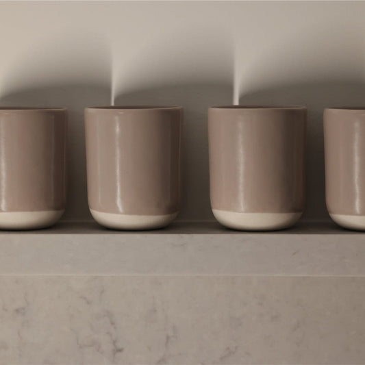 Cappuccino cups drinkware by Fable Home, in a deserttaupe color. – #deserttaupe