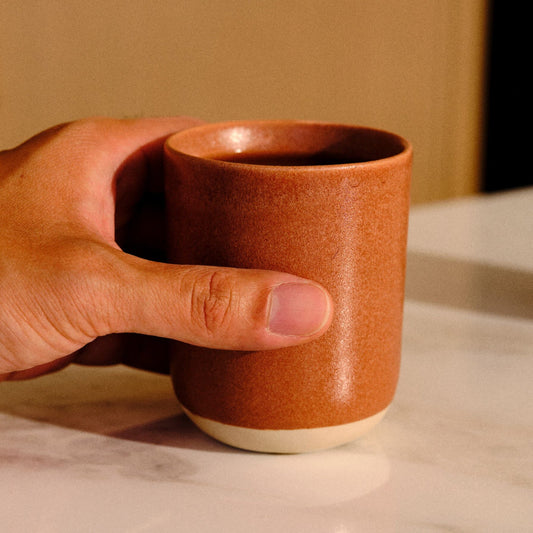 Cappuccino Cups by Fable Home, featured in a canyonclay finish. – #canyonclay