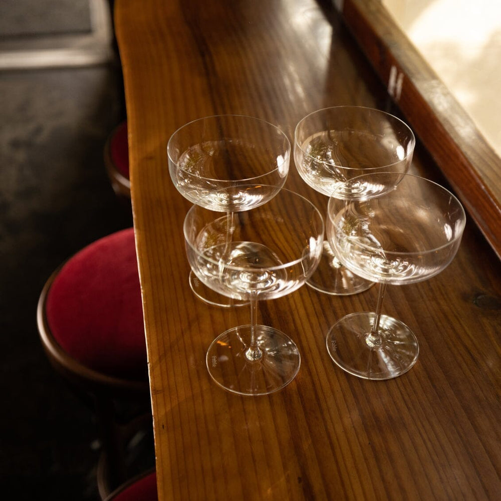 Coupe glasses glassware by Fable Home, in a clear color.