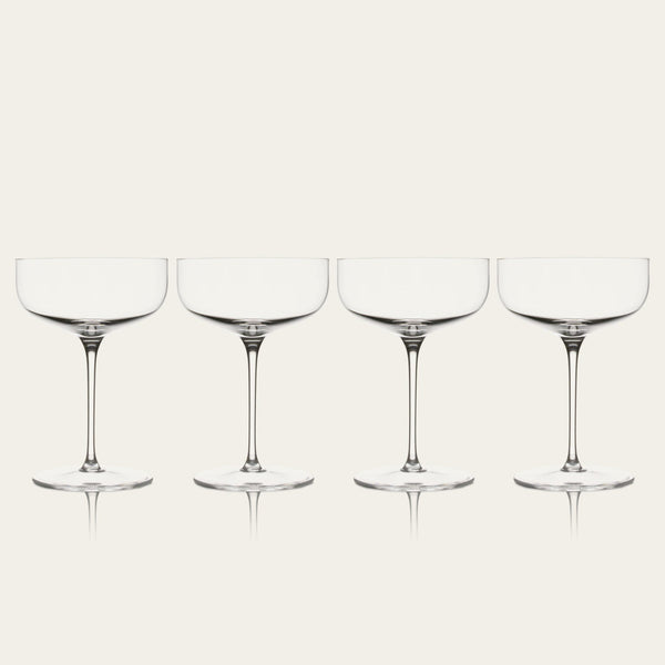 Coupe glasses pro glassware by Fable Home, in a clear color. – #clear