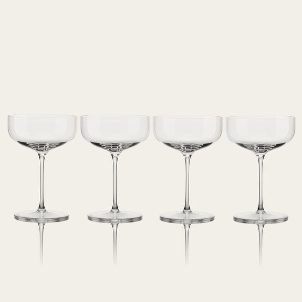 Coupe glasses glassware by Fable Home, in a clear color. – #clear