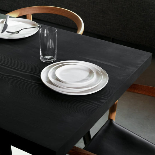 Dessert plates dinnerware by Fable Home, shown in a cloudwhite finish. – #cloudwhite