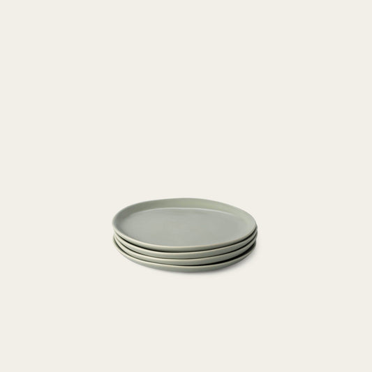 Dessert plates dinnerware by Fable Home, shown in a beachgrassgreen finish. – #beachgrassgreen