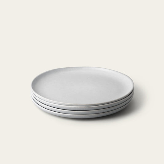 Dinner plates dinnerware by Fable Home, shown in a stoneblue finish. – #stoneblue