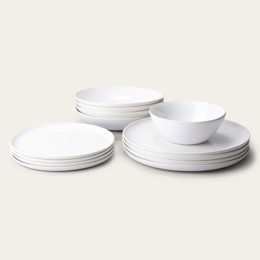 Dinnerware set bundles by Fable Home, in a pearlwhite color. – #pearlwhite