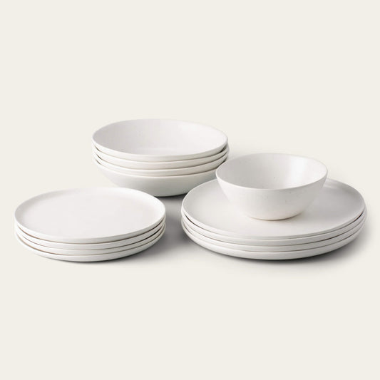 Dinnerware set bundles by Fable Home, in a speckledwhite color. – #speckledwhite