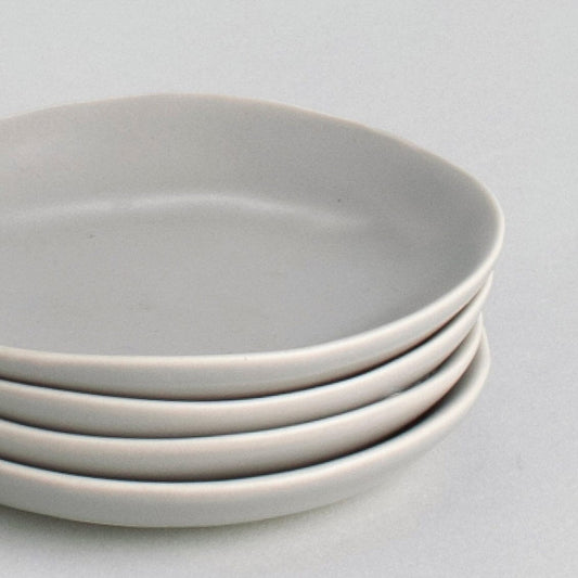 Little plates dinnerware by Fable Home, shown in a dovegray finish. – #dovegray