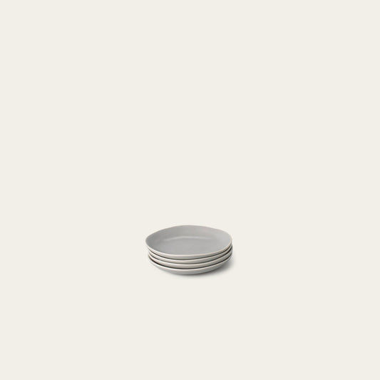 Little plates dinnerware by Fable Home, shown in a dovegray finish. – #dovegray