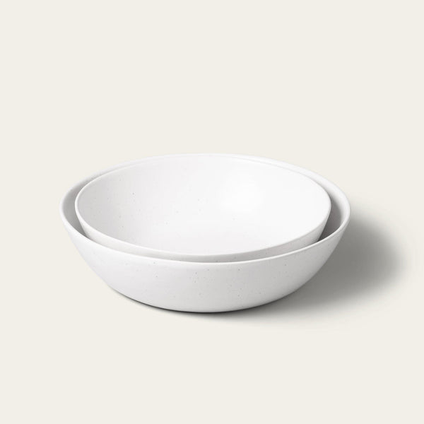 Low serving bowls serveware by Fable Home, in a speckledwhite color. – #speckledwhite