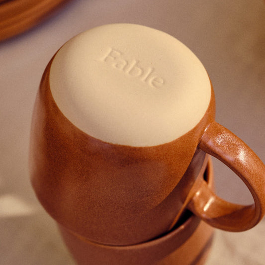 Mugs by Fable Home, featured in a canyonclay finish. – #canyonclay