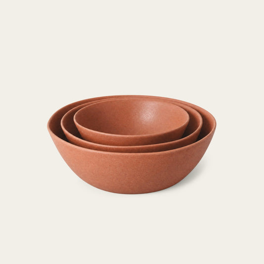 Nested Serving Bowls by Fable Home, featured in a canyonclay color finish. – #canyonclay
