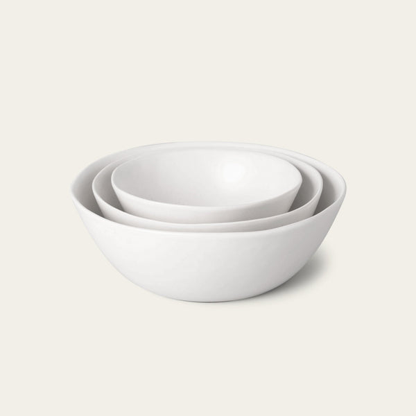 Nested serving bowls dinnerware by Fable Home, in a cloudwhite color. – #cloudwhite