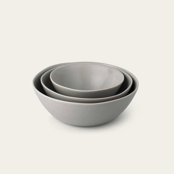 Nested serving bowls dinnerware by Fable Home, in a dovegray color. – #dovegray