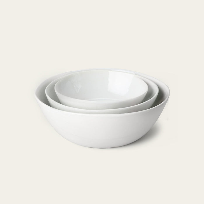 Nested serving bowls dinnerware by Fable Home, in a pearlwhite color. – #pearlwhite