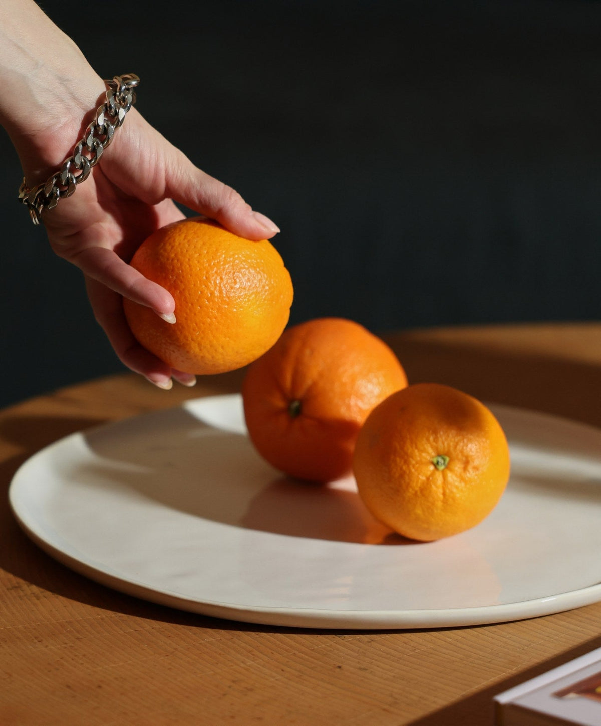 Serving Platter by Fable Home, shown in Pearl White.