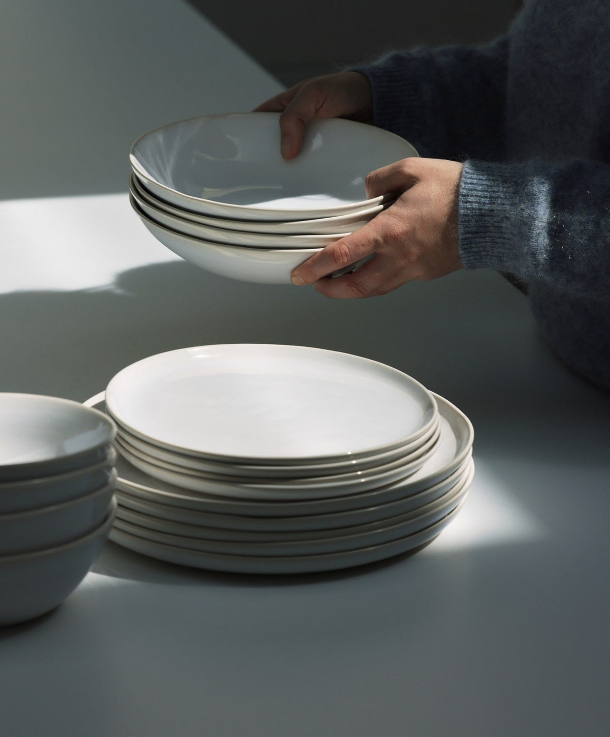 Dinnerware Set by Fable Home, shown in Pearl White.