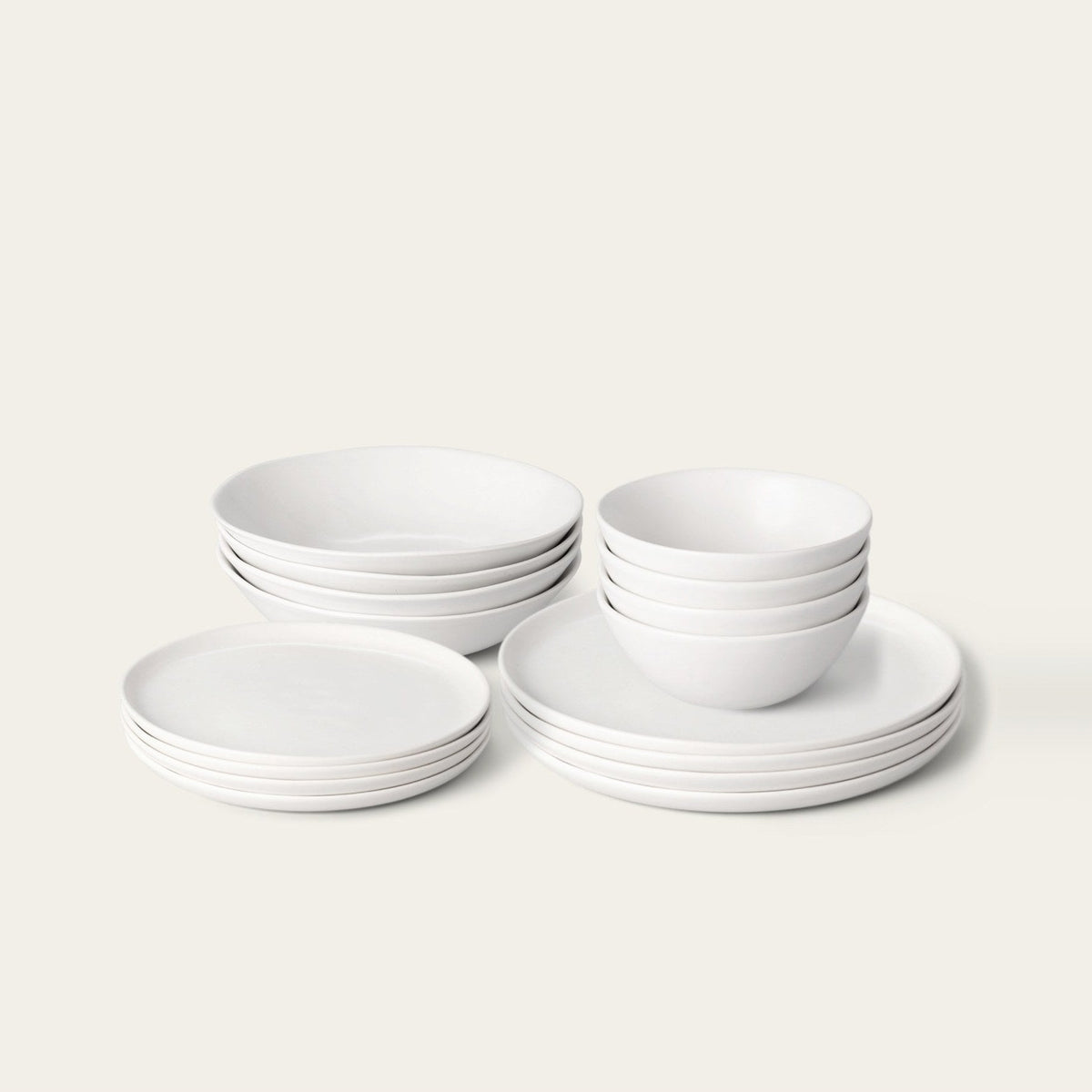Dinnerware Set by Fable Home, shown in Cloud White.